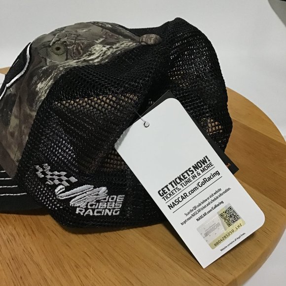 Kyle Busch #18 Blackout Camo/M & M'S Joe Gibbs Racing team issued cap NASCAR NWT - Picture 8 of 15